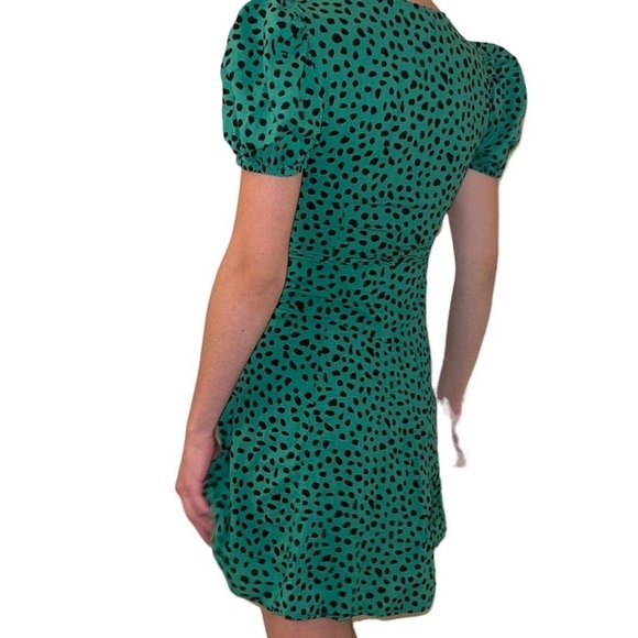 Urban Outfitters Green Polka Dot Wrap Dress Size XS - Picture 5 of 6